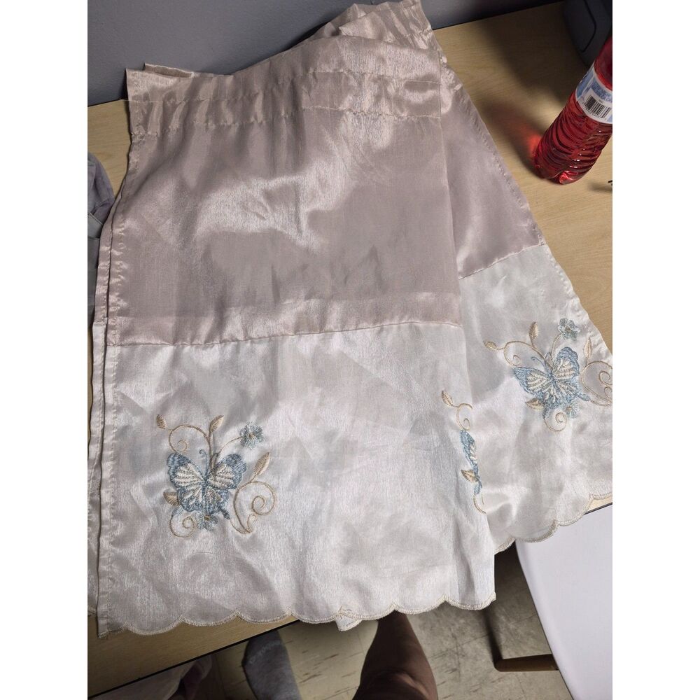 Vintage Better Home Butterfly Curtains